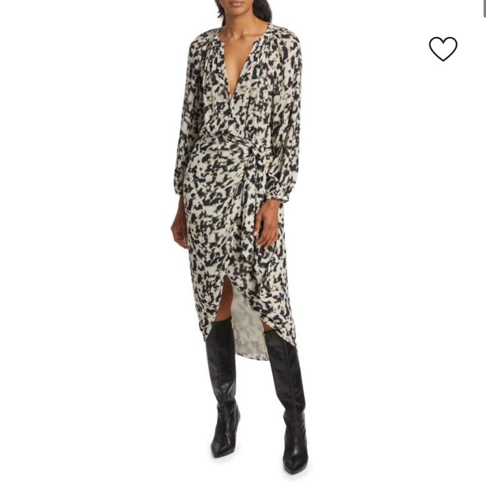 RAILS Tyra Tie-Waist Print Midi-Dress